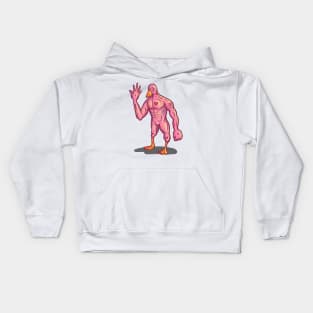 pink duck Clay Ilustration Kids Hoodie